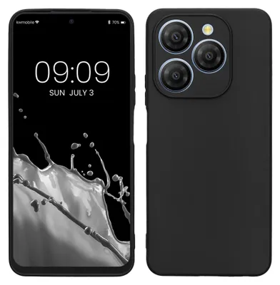 Produktbild von kwmobile Handyhülle für Blackview Shark 9 Hülle - weiches Handy Silikon Case - Schutzhülle Cover - Schwarz matt