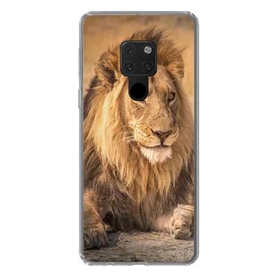 Produktbild von MuchoWow® Handyhülle Schutzhülle Hülle für Huawei P40 Lite Löwe - Nahaufnahme - Savanne Silikon Softcase Handy Hülle - Handy