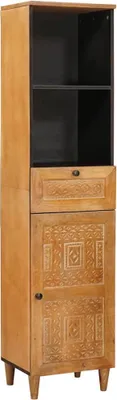 Produktbild von Badezimmerschrank Hellbraun 38 x 33 x 160 cm Holzwerkstoff