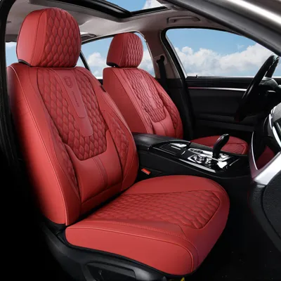 Produktbild von Coverado Autositzbezüge Vordersitze, Luxus Kunstleder Rot Sitzbezüge für Autos w