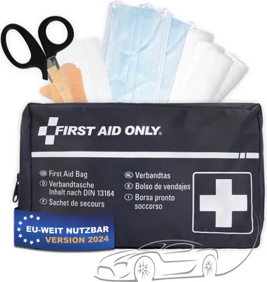 Produktbild von First Aid Only KFZ Verbandtasche, Verbandkasten für Auto, Neue Norm - DIN 13164