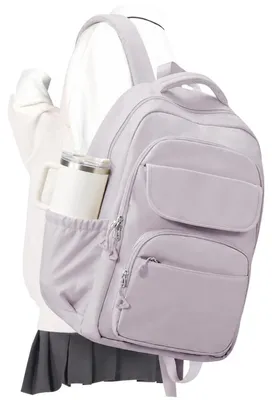 Image de Sac à dos pour adolescents, filles et garçons, avec compartiment pour ordinateur portable, imperméable, couleur violette