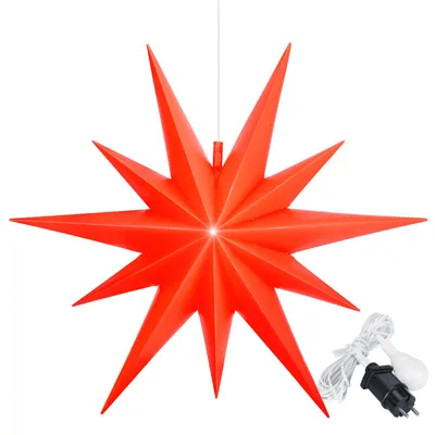 LED-Leuchtstern 2D XXL rot Ø 100 cm 11 Zacken wetterfest Timer