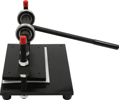 Immagine prodotto di Macchina per tagliare la pelle - Punzonatrice manuale - 2 t/2000 kg - Altezza piastra regolabile - Corsa 15 mm - Spessore materiale 0-100 mm - Nero