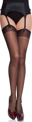 Image de Merry Style bas jarretière transparent femme MS 226 15 DEN (Noir, M-L)