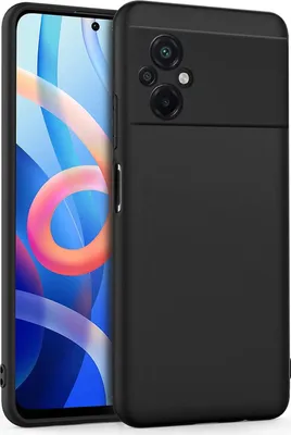 Produktbild von Conie TPU Schutzhülle für Xiaomi POCO M5 Tasche Case Cover Bumper Silikon Hülle in Schwarz matt