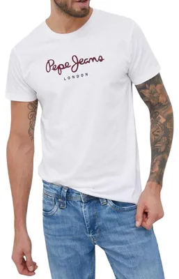 Produktbild von Pepe Jeans - T-Shirt für Herren, Rundhalsausschnitt, Regulär NA193 (XXL) (Weiß)