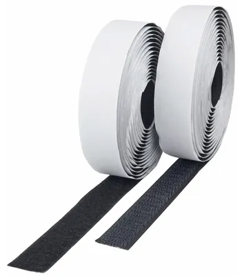 Produktbild von Klettband 10m auf Rolle selbstklebend 2-lagig 1000x2cm schwarz 2x1 Rolle