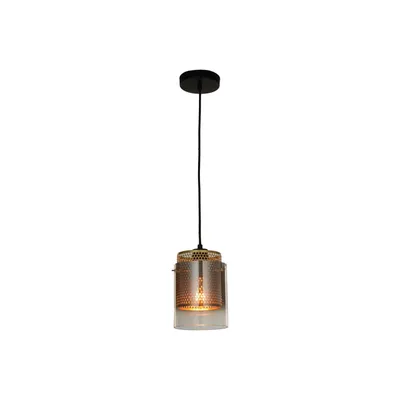 Produktbild von Lucande Hängeleuchte Sterzy, Ø 15 cm, grau, Glas, E27