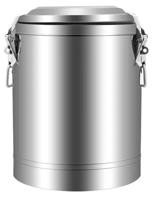Produktbild von Edelstahl Speise- und Getränkebehälter - Isolierter Getränkespender 20 l - 8 h Warm- und Kalthaltung - Großer Gastro-Thermobehälter für Kaffee - Buffetkanne mit Tragegriffen - Auslaufsicherer Deckel - Silber
