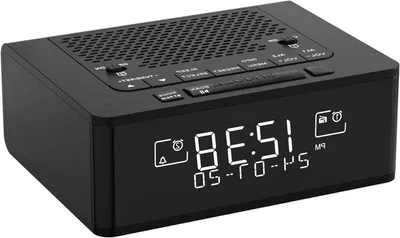 Image de Réveil radio DAB FM - Horloge numérique - Fonction réveil - Double fonction alarme - Dimensions : 15 x 11,5 x 5,8 cm