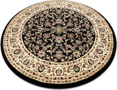 Produktbild von Teppich ROYAL ADR Kreis modell 1745 schwarz  Schwarz rund 200 cm
