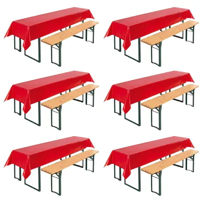 Produktbild von Beautex Tischdecke, abwaschbar wasserabweisend für Biertisch ,Rot, (Eckig250x100cm)