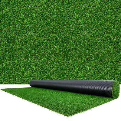 Productafbeelding van VEVOR kunstgras 304,8 x 198,12 cm, kunstgrasmat met een poolhoogte van 3,5 cm, kunstgrasmat met drainagegaten, op maat te snijden kunstgrasmat, kunstgrasmat voor balkon, terras, tuin en binnengebruik