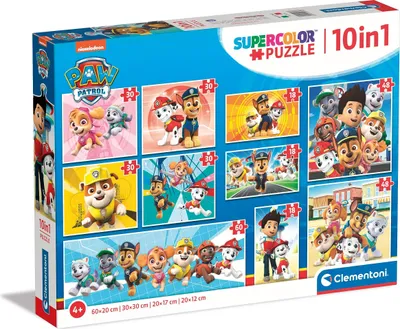 Obrázek produktu pro Clementoni 20270 Supercolor Puzzle 10 v 1 Paw Patrol Dětské puzzle 10 v 1 3x18