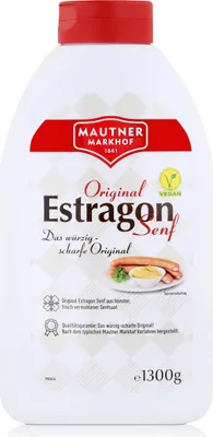 Produktbild von Mautner Estragon Senf 1,3kg - Das würzig scharfe Original (1er Pack)