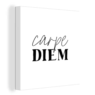 Obrázek produktu pro OneMillionCanvasses® Malba na plátně Nástěnná malba na plátně - Využij dne - Přísloví - Citáty - Carpe diem - 20x20cm