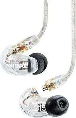 Zdjęcie produktu dla Shure SE215 Pro, Przewodowa, Scena/studio, 22 - 17000 Hz, 30 g, Zestaw słuchawkowy, Przezroczysty
