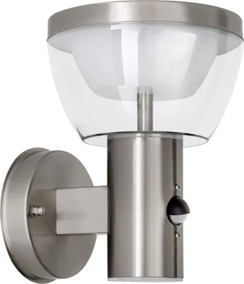 Produktbild von LED Außenwandleuchte "309A1" mit Bewegungsmelder – Edelstahl, IP44, 3000K, 550lm