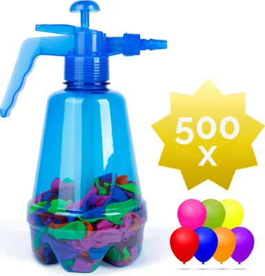 Produktbild von 500x Wasserballons - mit wiederverwendbarer 1,7 Liter Pumpe - Wasserballon Set - Sommer - Luftballons