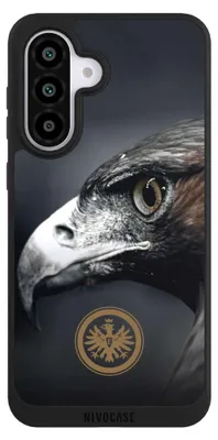 Produktbild von NIVOCASE Handyhülle für Samsung Galaxy A56 5G  Hülle NIVOpure Case Schwarz Adler Eintracht Frankfurt Offizielles Lizenzprodukt