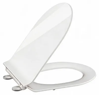 Produktbild von WC Sitz D Form Urea rundum Toilettensitz mit Absenkautomatik schwarz