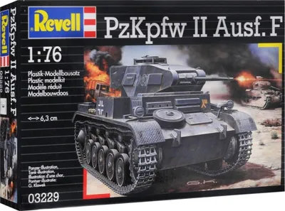 Zdjęcie produktu dla Revell PzKpfw II Ausf. F, Tank model, Zestaw montażowy, 1:76, PzKpfw II Ausf. F, Plastik, Średnio-zaawansowany