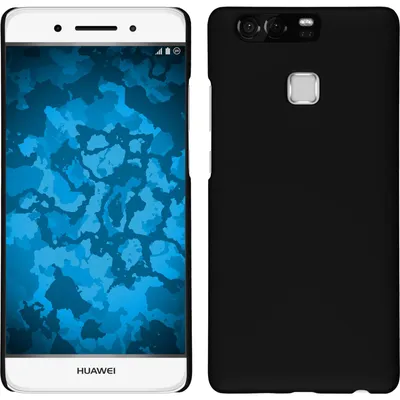 Produktbild von PhoneNatic Case kompatibel mit Huawei P9 - Hülle schwarz gummiert Hard-case Cover