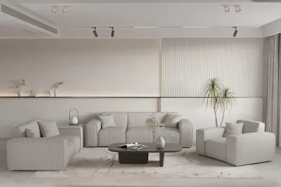 Produktbild von Sofaset Designersofa CELES PREMIUM 3-2-1 in Stoff Scala Sandgrau