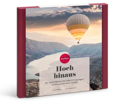 Produktbild von mydays Geschenkbox Hoch hinaus; Erlebnis verschenken oder selbst erleben; Gutschein für 1 Person(en)