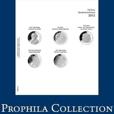 Produktbild von Lindner 1108D12 Vordruckblatt 10 Euro Gedenkmünzen 2012 Deutschland