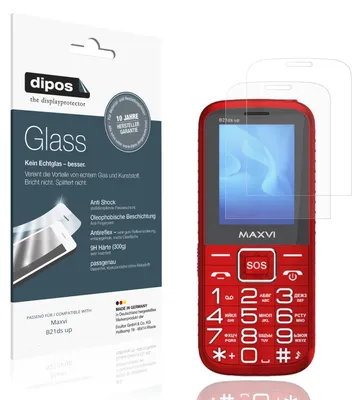 Produktbild von 2x Schutzfolie für Maxvi B21ds up matt - Anti-Shock 9H Folie dipos Glass Kunststoffglas