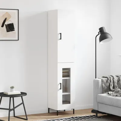 Produktbild von Highboard Weiß 34,5x34x180 cm Holzwerkstoff