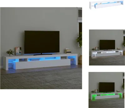 Produktbild von vidaXL TV-Schrank mit LED-Leuchten Weiß 260x36,5x40 cm - TV-Möbel