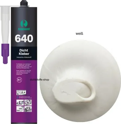 Produktbild von Ramsauer 640 Dicht Kleber 1K Hybrid Klebstoff 460g Kartusche weiß