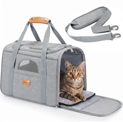 Produktbild von Morpilot Katzentransportbox Transportbox 42x28x28cm Hell Grau Einfarbig
