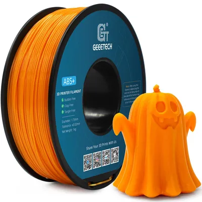 Produktbild von GEEETECH ABS+ Filament für 3D-Drucker, 1,75 mm, Orange, 3D-Druck-Filament, ABS, 1 kg, 1 Spule