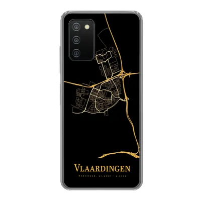 Obrázek produktu pro Kryt na mobilní telefon pro Samsung Galaxy A03s Vlaardingen - karta - zlatá Silikonové měkké pouzdro