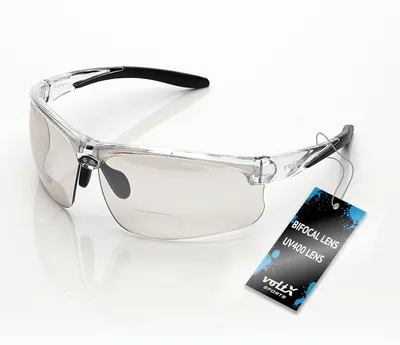 Image de Lunettes de protection bifocales +3.0 dioptries, verre transparent, monture claire, pour le travail