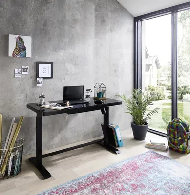 Produktbild von Schreibtisch Computertisch Arbeitstisch Bürotisch Tisch Büromöbel "Livadia I" Schwarz