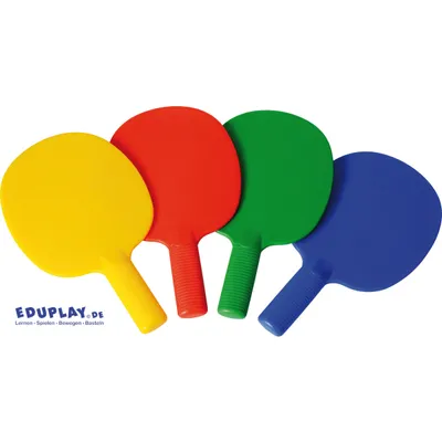 Image de EDUPLAY 170408 Raquettes de ping-pong, multicolores (pack de 4)