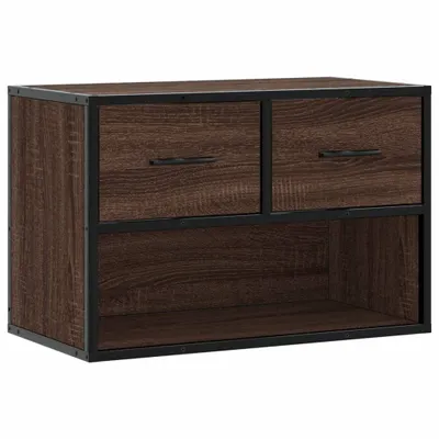 Produktbild von vidaXL TV-Schrank Braun Eiche 60x31x39,5 cm Holzwerkstoff und Metall