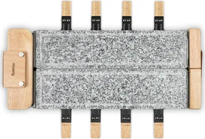 Obrázek produktu pro Raclette gril s přírodním kamenem - pro 8 osob, provedení dřevo