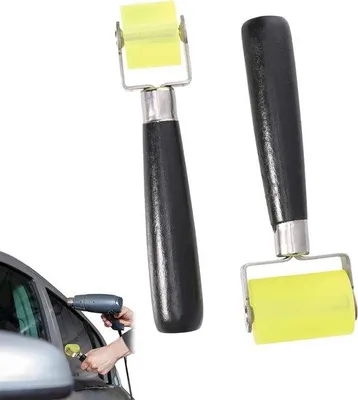 Obrázek produktu pro Rolka na tapety, 2 kusy - Gumová váleček - Pro nanášení tapet - Ergonomická rukojeť - 175 cm - Zelená