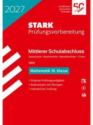 Immagine prodotto di STARK Mathematik - Mittlerer Schulabschluss (MSA) 2027 NRW Hauptschule Typ B/ Gesamtschule/Sekundarschule - Prüfungsvorbereitung