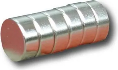 Produktbild von Neodym-Magnete, Ø10 x 4 mm, 6 Stück