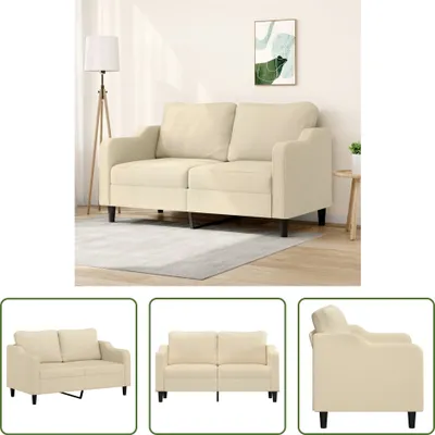 Produktbild von The Living Store 2-Sitzer-Sofa Creme 140 cm Stoff