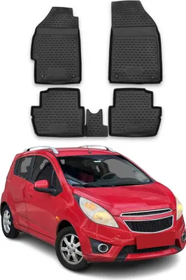 Zdjęcie produktu dla 2015-2022 Dywaniki podłogowe Chevrolet Spark TPE czarne 4 szt