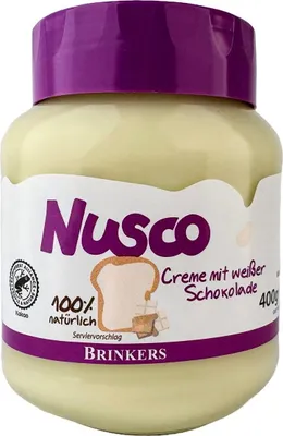 Produktbild von Nusco Creme mit weißer Schokolade 400g - Brotaufstrich