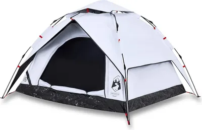 Produktbild von vidaXL Kuppel-Campingzelt 3 Personen Weiß Verdunkelt Quick Release